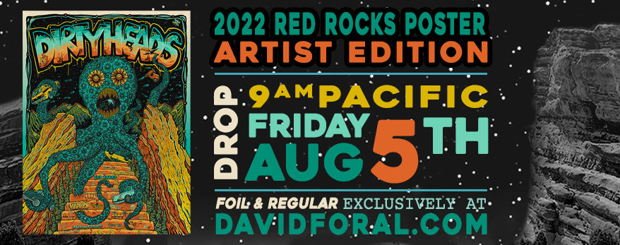 RED ROCKS POSTER DROP - AUG 5TH
